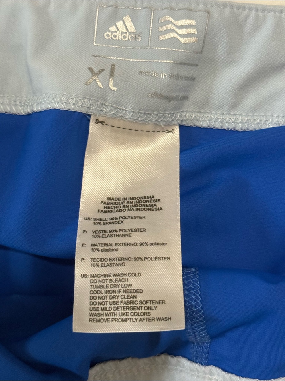 adidas Light Blue Athletic Skort with Royal Blue and White Bands in size XL - Picture 12 of 12